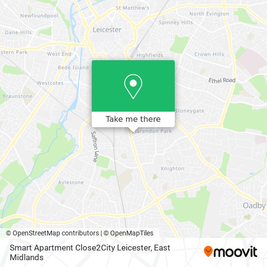 Smart Apartment Close2City Leicester map