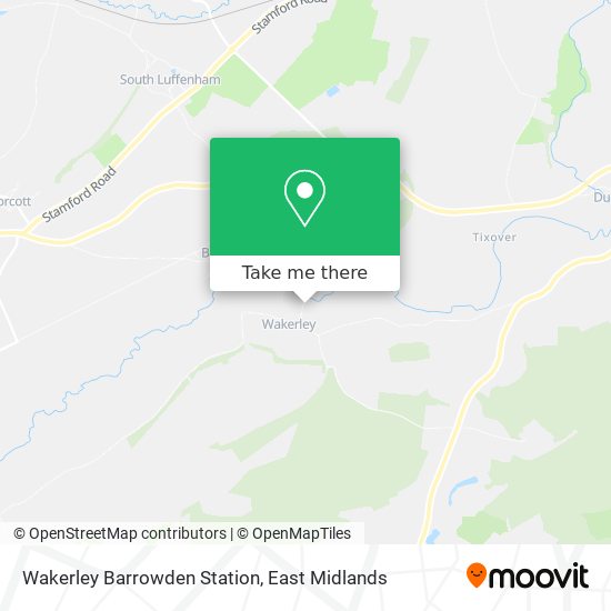 Wakerley Barrowden Station map