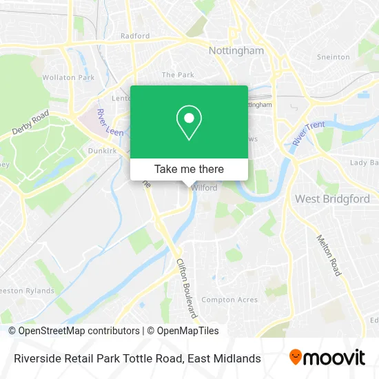 Riverside Retail Park Tottle Road map