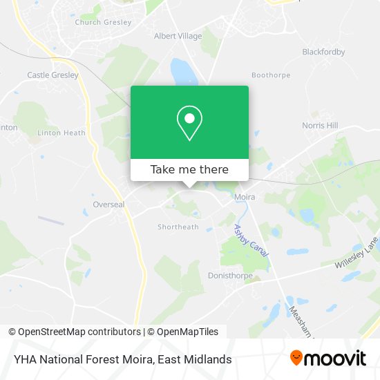 YHA National Forest Moira map