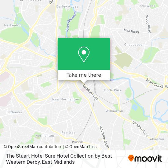 The Stuart Hotel Sure Hotel Collection by Best Western Derby map