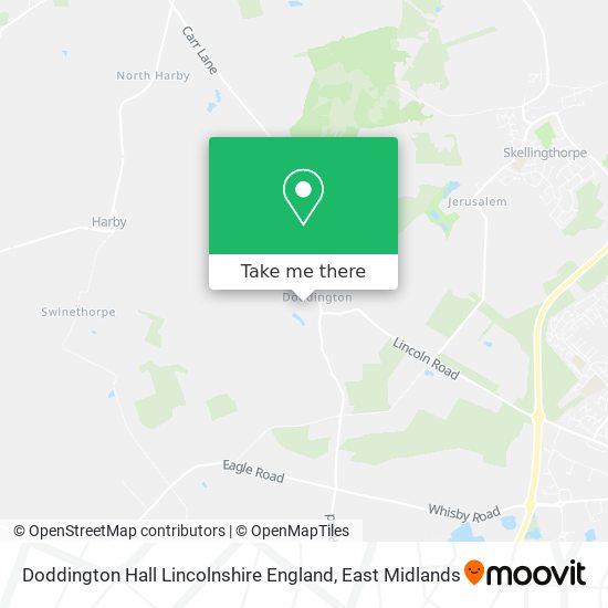 Doddington Hall Lincolnshire England map