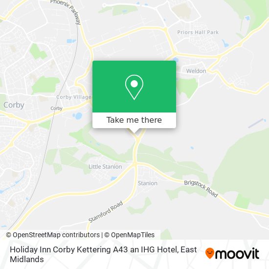 Holiday Inn Corby Kettering A43 an IHG Hotel map