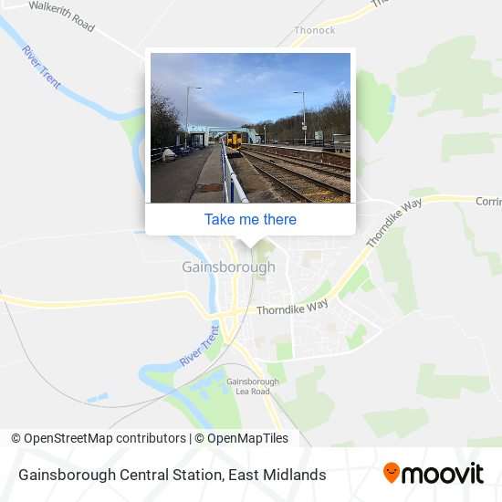 Gainsborough Central Station map
