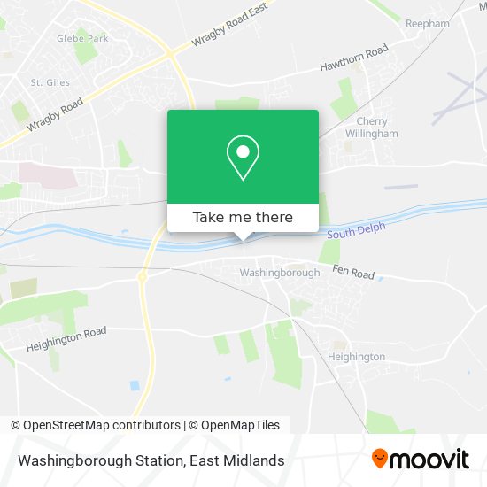 Washingborough Station map