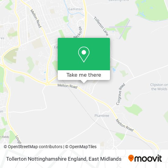Tollerton Nottinghamshire England map