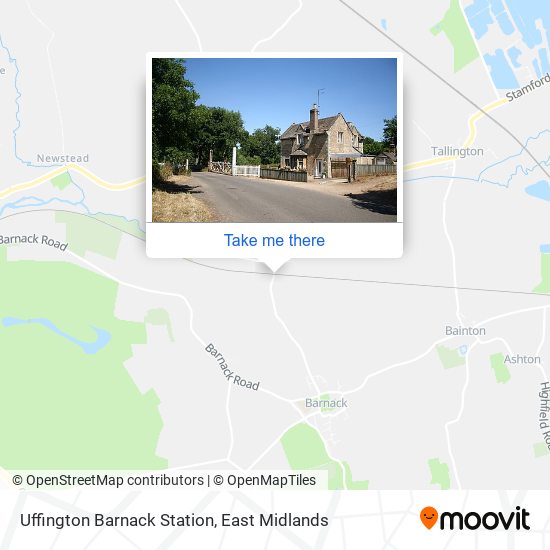 Uffington Barnack Station map