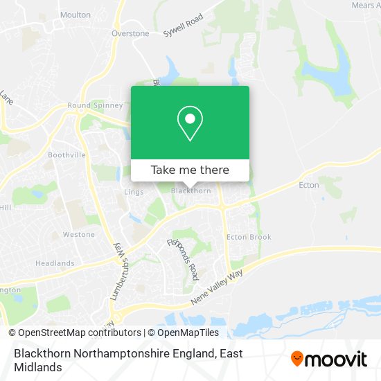 Blackthorn Northamptonshire England map