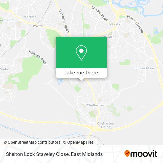 Shelton Lock Staveley Close map