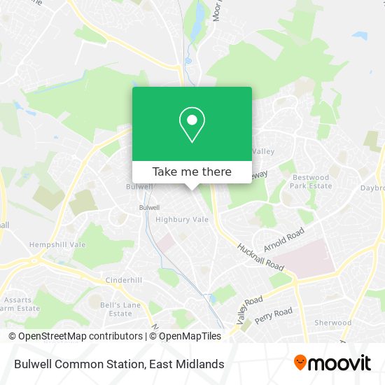 Bulwell Common Station map