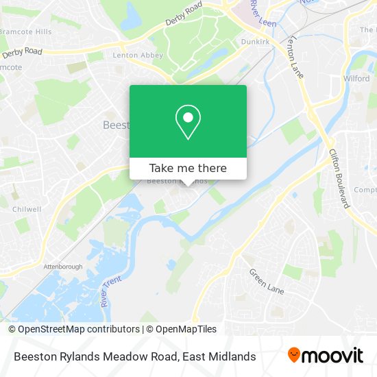 Beeston Rylands Meadow Road map