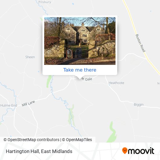Hartington Hall map
