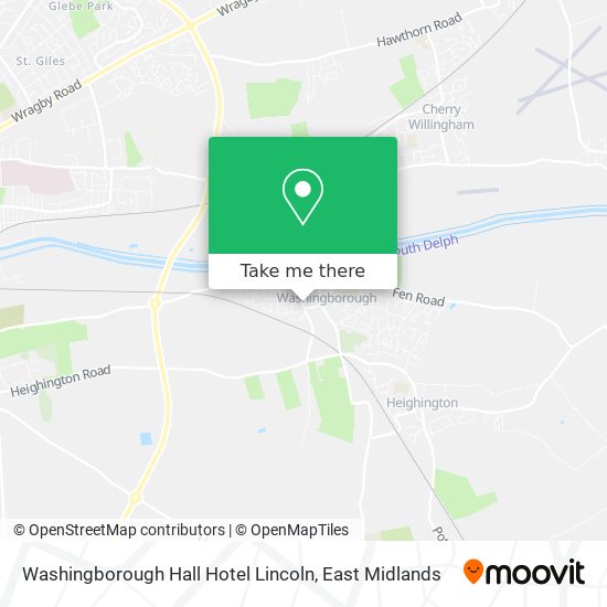 Washingborough Hall Hotel Lincoln map