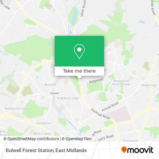 Bulwell Forest Station map