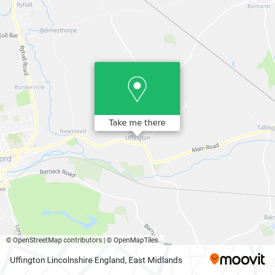 Uffington Lincolnshire England map