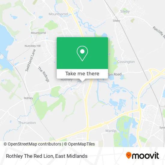 Rothley The Red Lion map