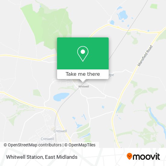 Whitwell Station map