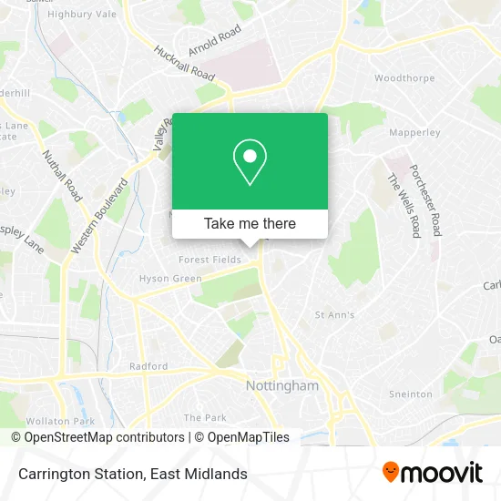 Carrington Station map