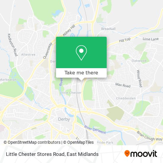 Little Chester Stores Road map