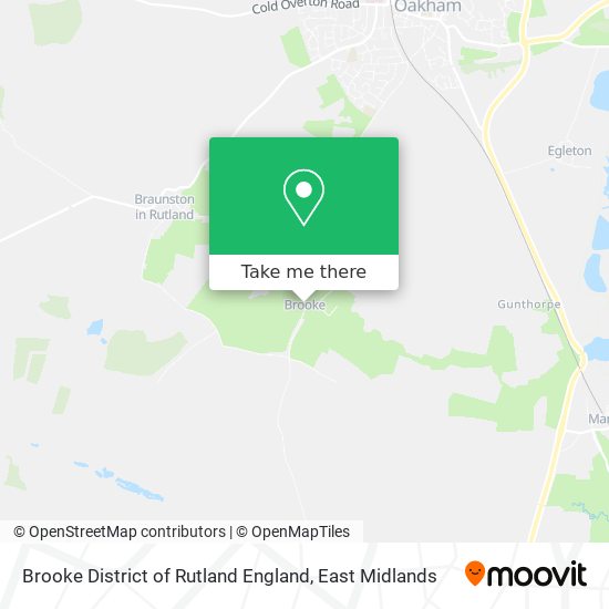 Brooke District of Rutland England map