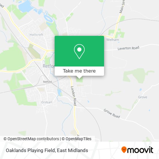 Oaklands Playing Field map