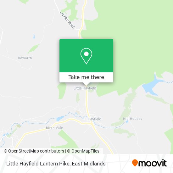 Little Hayfield Lantern Pike map