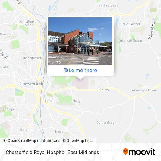 Chesterfield Royal Hospital map