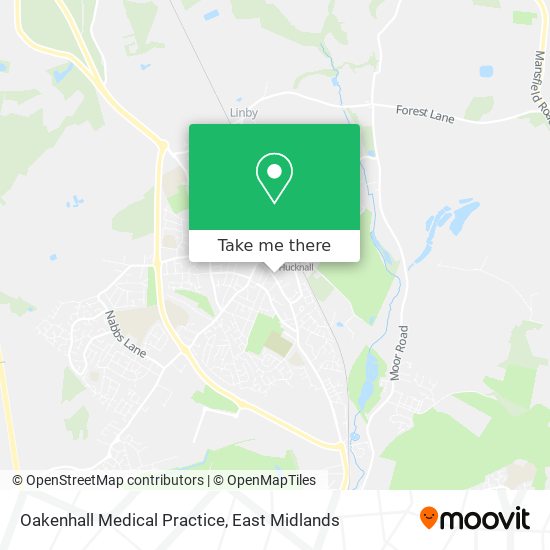 Oakenhall Medical Practice map