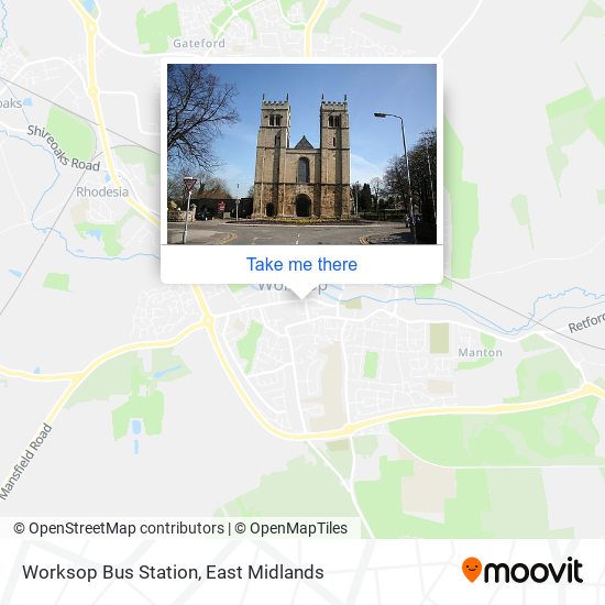 Worksop Bus Station map