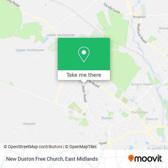 New Duston Free Church map