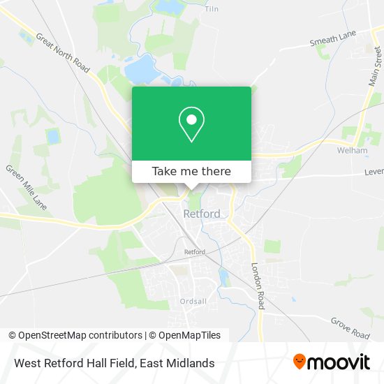 West Retford Hall Field map