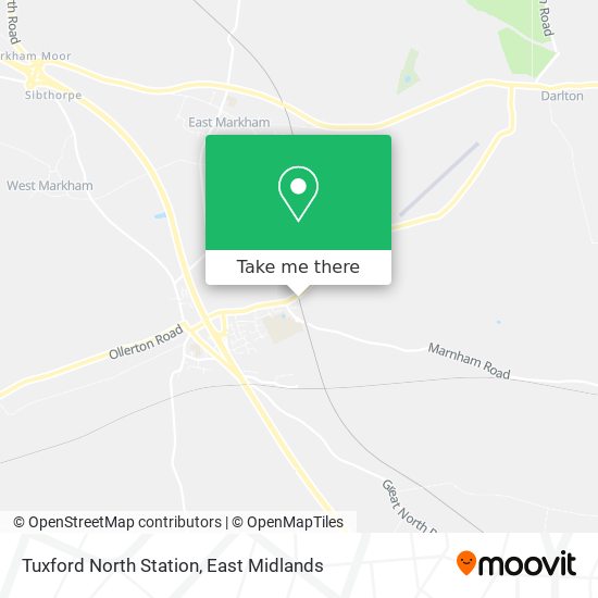Tuxford North Station map