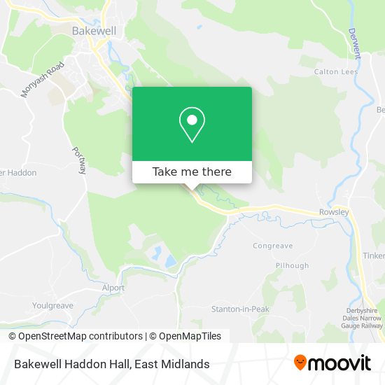 Bakewell Haddon Hall map
