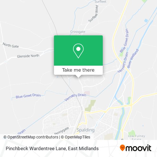 Pinchbeck Wardentree Lane map