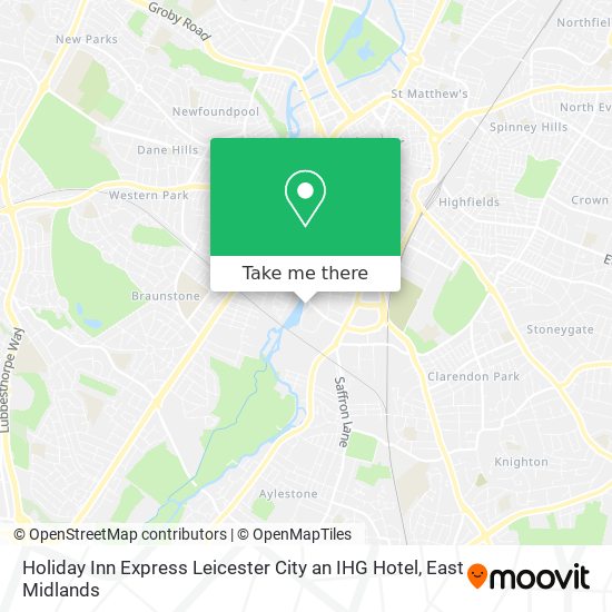 Holiday Inn Express Leicester City an IHG Hotel map