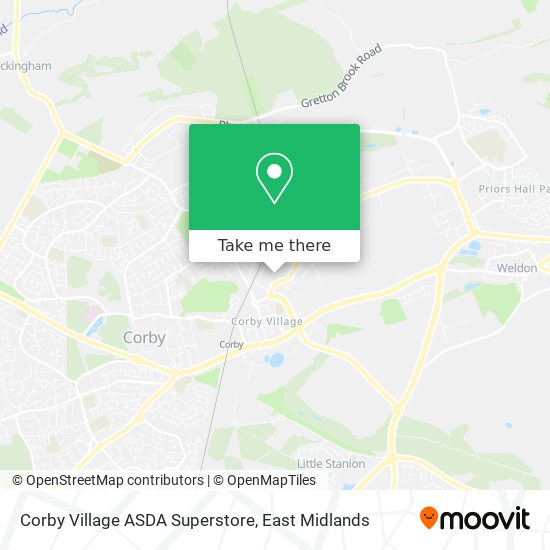 Corby Village ASDA Superstore map