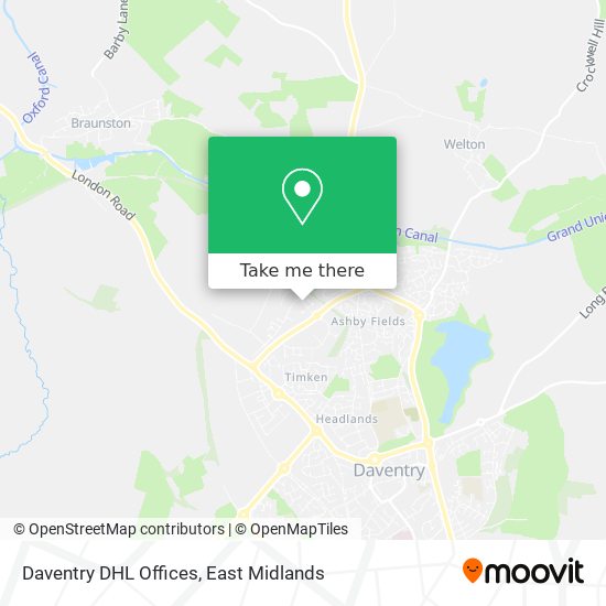 Daventry DHL Offices map