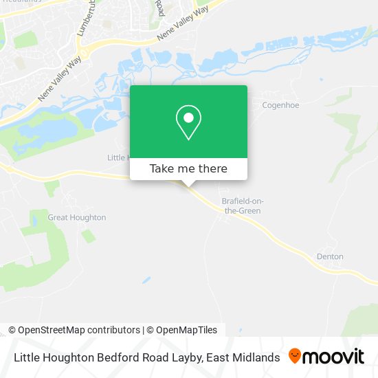 Little Houghton Bedford Road Layby map