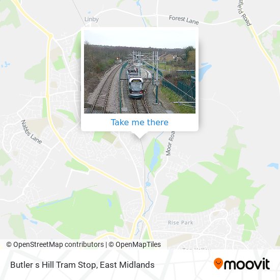 Butler s Hill Tram Stop map