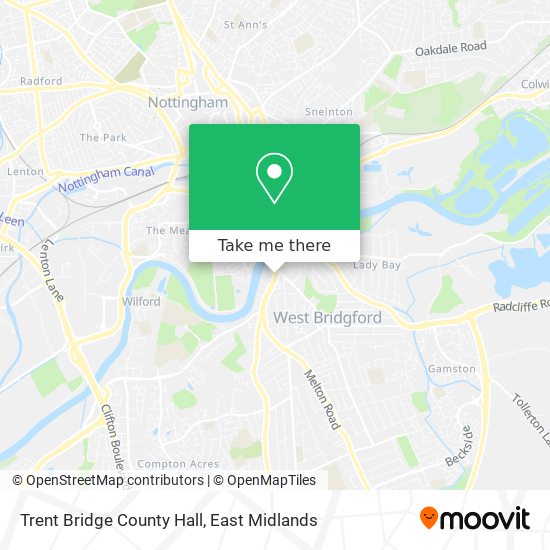 Trent Bridge County Hall map