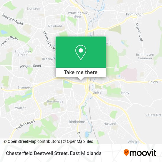 Chesterfield Beetwell Street map