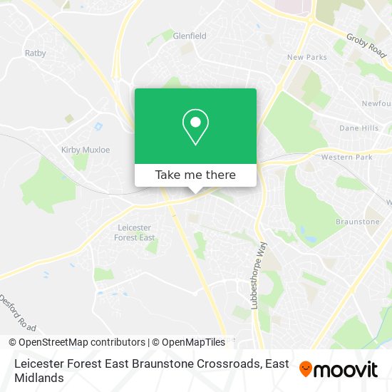 Leicester Forest East Braunstone Crossroads map