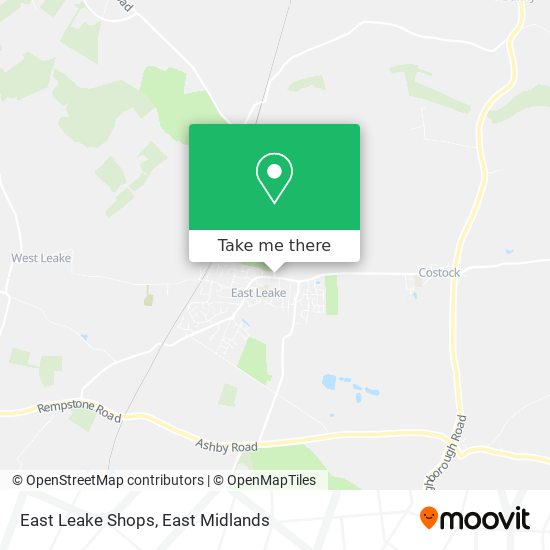 East Leake Shops map