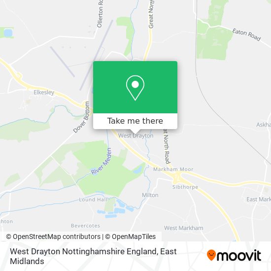 West Drayton Nottinghamshire England map