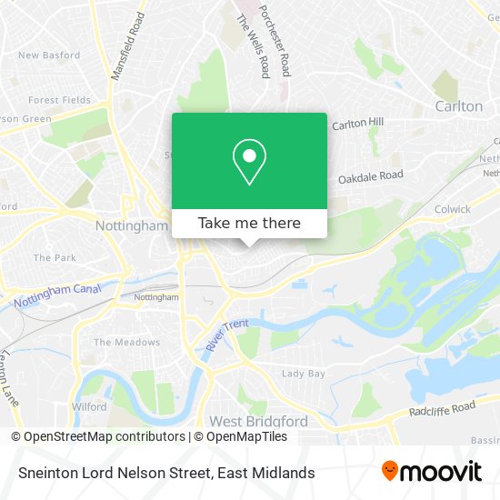 Sneinton Lord Nelson Street map