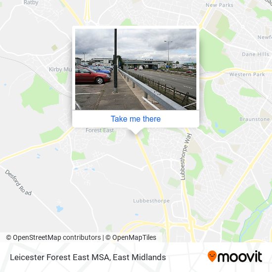 Leicester Forest East MSA map