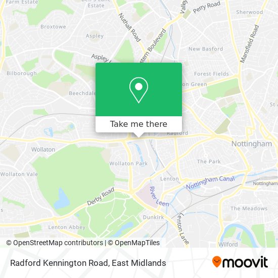 Radford Kennington Road map