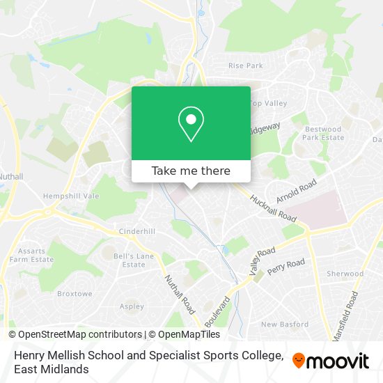Henry Mellish School and Specialist Sports College map