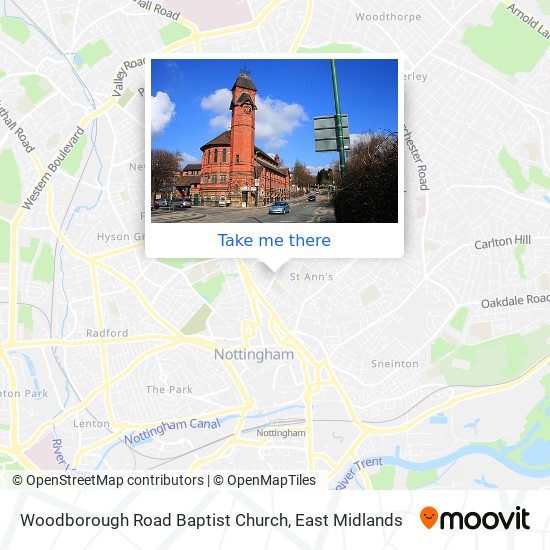 Woodborough Road Baptist Church map