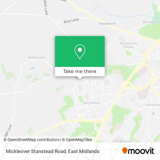 Mickleover Stanstead Road map